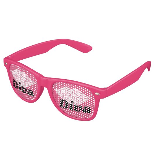 Hete Roze Lippen Sparkle Diamonds Diva Retro Zonnebril (Gekanteld)