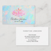 Hete roze lotus logo visitekaartje (Voorkant / Achterkant)