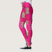 Hete Roze Luipaardprint Patchwork Leggings (Links)