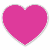 Hete Roze Valentijnse Hart Sticker (Voorkant)