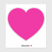 Hete Roze Valentijnse Hart Sticker (Vel)