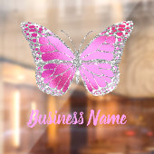 Hete roze vlinderruitenvanger raamsticker (Vel 2)
