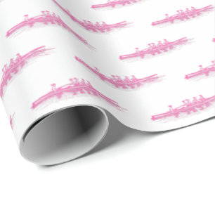 Hete Roze Witte Vrouwen Roeien Roeiers Crew Teamsp Cadeaupapier