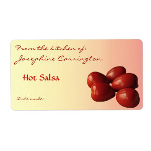 Hete Salsa-Inbliketiketten Etiket