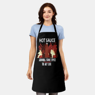 Hete Saus Ketchup Vuur Rode Chilipeper Schort