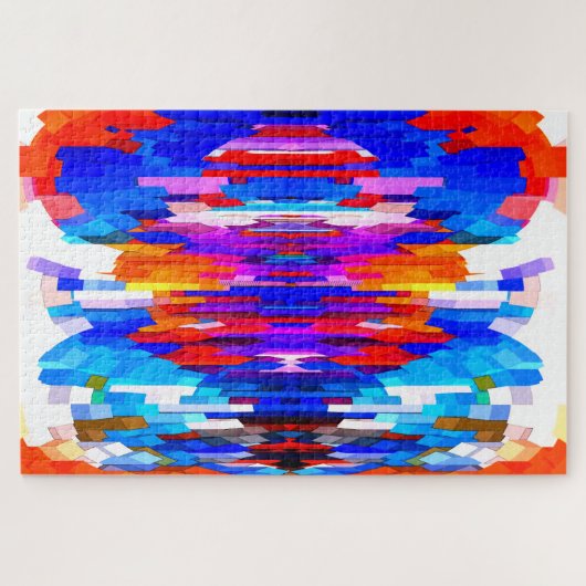 Hete stadsdag kunst legpuzzel (Horizontaal)