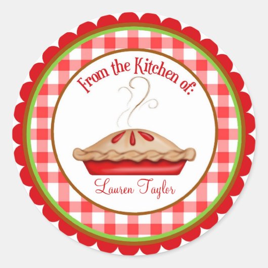 Hete Taart Bakken Keuken Stickers (Voorkant)