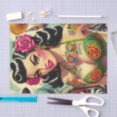 hete Tattoo meisje Tissuepapier (Craft)