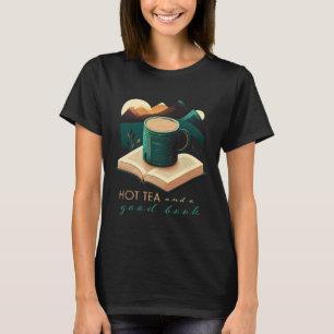 Hete thee en een goed boek Relax Mind Love Reading T-shirt