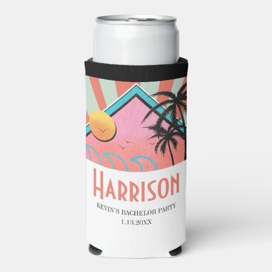 Hete Tropische Strand Bachelorfeest (Seltzer Voorkant)