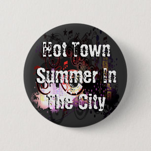 Hete zomer in de stad ronde button 5,7 cm
