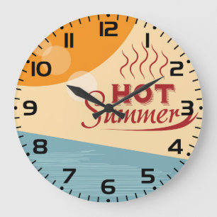 Hete Zomer Vintage Retro Vibes Grote Klok
