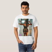 hete zwarte bikini babe t-shirt (Voorkant volledig)