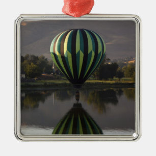 Heteluchtballon boven de Yakima rivier Metalen Ornament