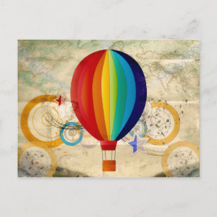 Heteluchtballon Briefkaart