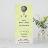  heteluchtballon bruiloft programma (Staand voorkant)