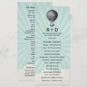  heteluchtballon bruiloft programma (Voorkant / Achterkant)