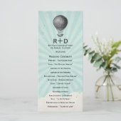  heteluchtballon bruiloft programma (Staand voorkant)