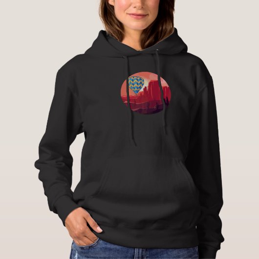 Heteluchtballon Cool Vliegen voor Ballonvaarders E Hoodie (Voorkant)