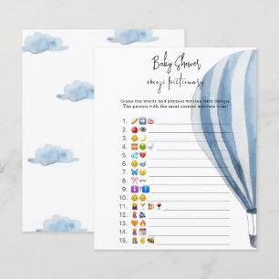 Heteluchtballon - Emoji-foto spel baby shower