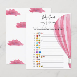 Heteluchtballon - Emoji-foto spel baby shower