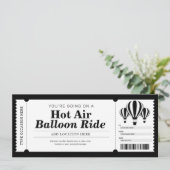 Heteluchtballon Ervaring Cadeaubon Kaart (Staand voorkant)