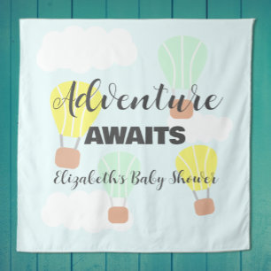 Heteluchtballon Geslachtsneutrale Baby Shower Wandkleed