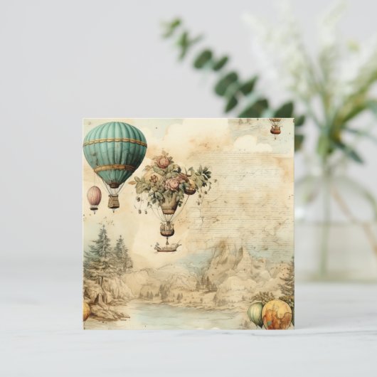  heteluchtballon in een sereen landschap (1) (Staand voorkant)