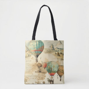 heteluchtballon in een sereen landschap (10) draagtas