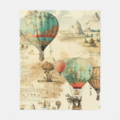  heteluchtballon in een sereen landschap (10) fleece deken (Voorkant)