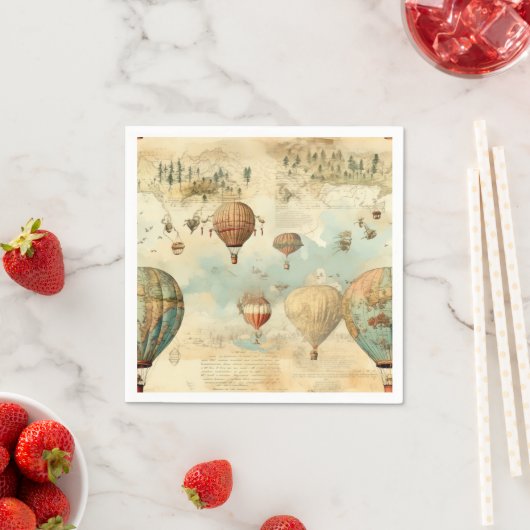  heteluchtballon in een sereen landschap (11) servet (Insitu)