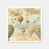  heteluchtballon in een sereen landschap (11) servet (Voorkant)