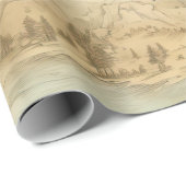 heteluchtballon in een sereen landschap (1) cadeaupapier (Rol Hoek)