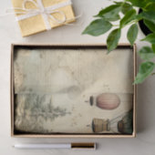  heteluchtballon in een sereen landschap (1) tissuepapier (Geschenk)