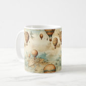 heteluchtballon in een sereen landschap (2) koffiemok (Voorkant links)