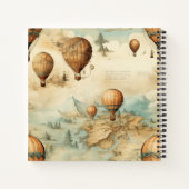  heteluchtballon in een sereen landschap (2) notitieboek (Achterkant)