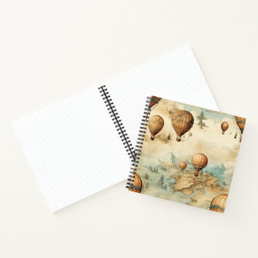  heteluchtballon in een sereen landschap (2) notitieboek (Binnen)