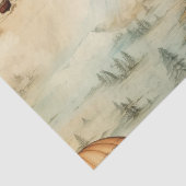  heteluchtballon in een sereen landschap (2) tissuepapier (Detail)