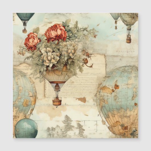  heteluchtballon in een sereen landschap (3) (Voorkant)