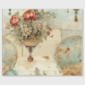 heteluchtballon in een sereen landschap (3) cadeaupapier (Vlak)