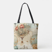  heteluchtballon in een sereen landschap (3) draagtas (Achterkant)