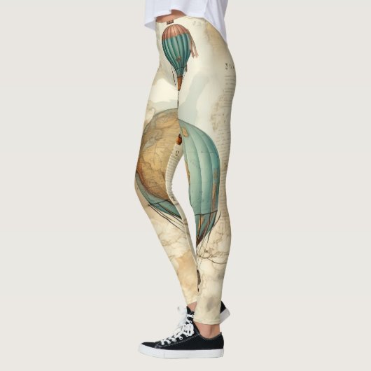heteluchtballon in een sereen landschap (5) leggings (Links)