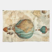 heteluchtballon in een sereen landschap (5) theedoek (Horizontaal)