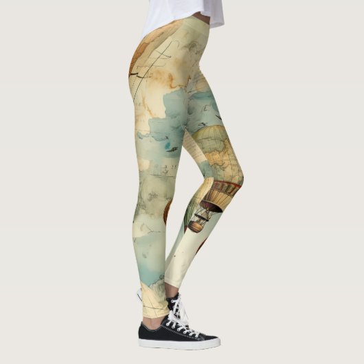 heteluchtballon in een sereen landschap (6) leggings (Rechts)