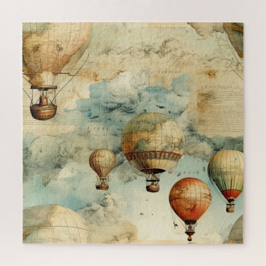 heteluchtballon in een sereen landschap (6) legpuzzel (Verticaal)