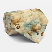  heteluchtballon in een sereen landschap (6) stropdas (Opgerold)