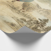  heteluchtballon in een sereen landschap (7) cadeaupapier (Hoek)