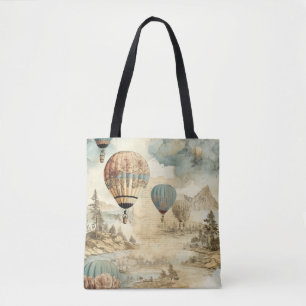 heteluchtballon in een sereen landschap (7) draagtas