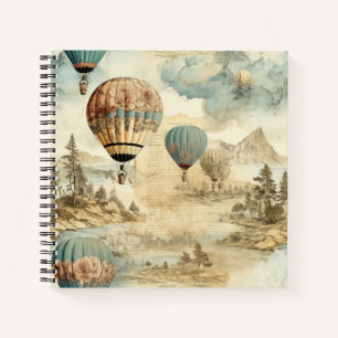 heteluchtballon in een sereen landschap (7) notitieboek