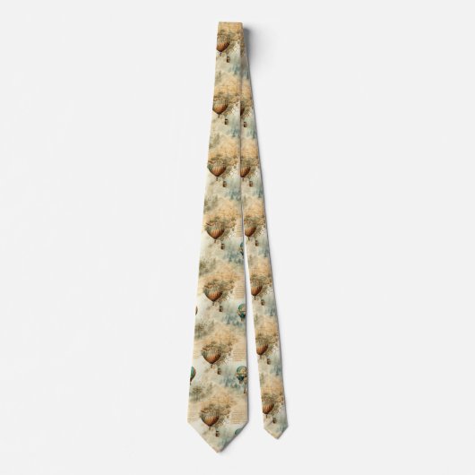  heteluchtballon in een sereen landschap (8) stropdas (Voorkant)